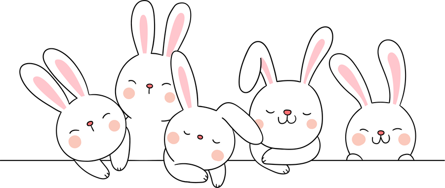 Cute Bunnies Illustration